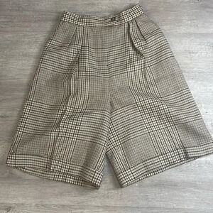 Vintage 1950s Carlisle Sport Houndstooth wool dress Shorts, size 6